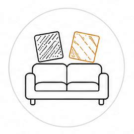 Custom sofa with a choice of upholstery fabrics